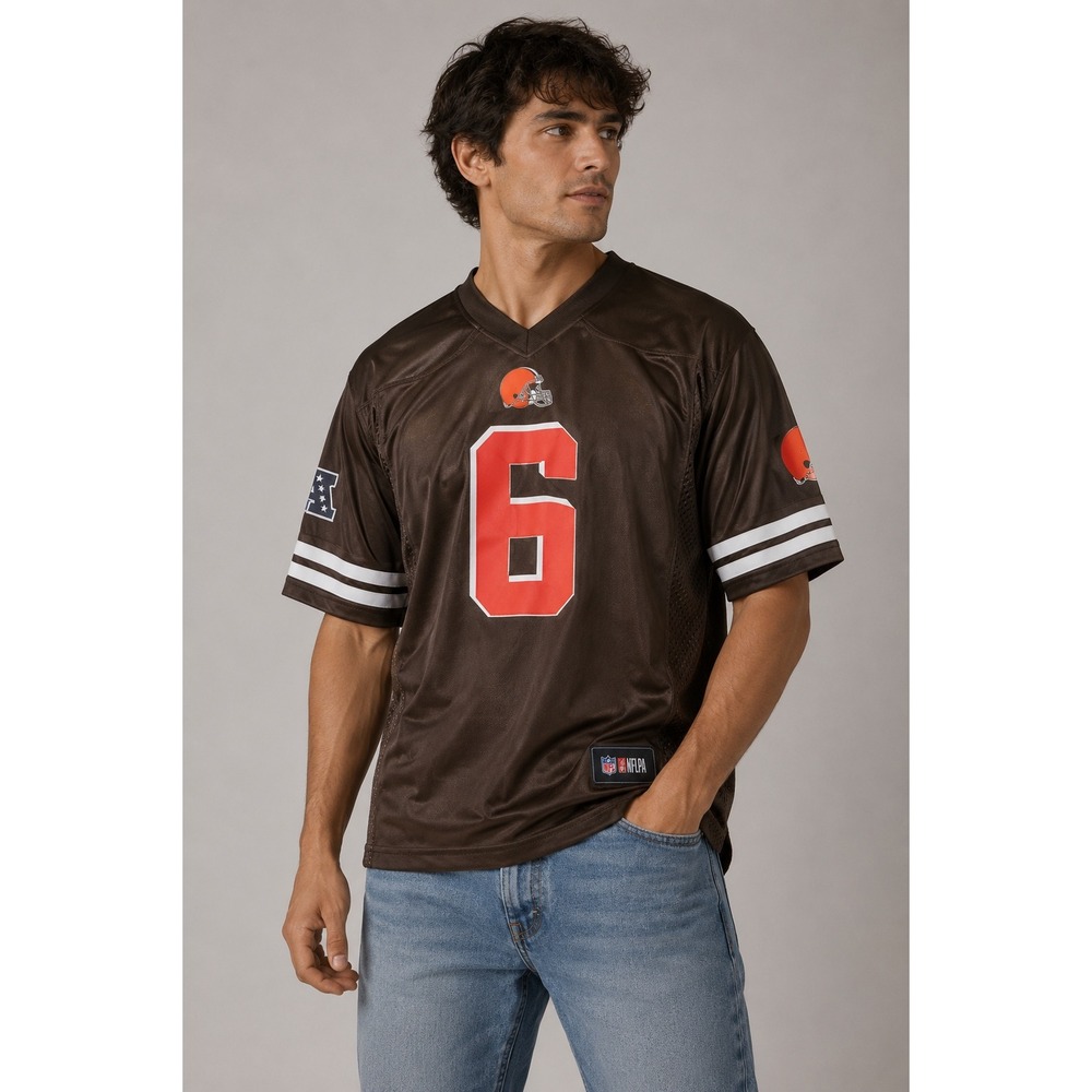 NFL Fanatics Cleveland Browns Baker Mayfield 6 Jersey Mens Large Brown |V1‎